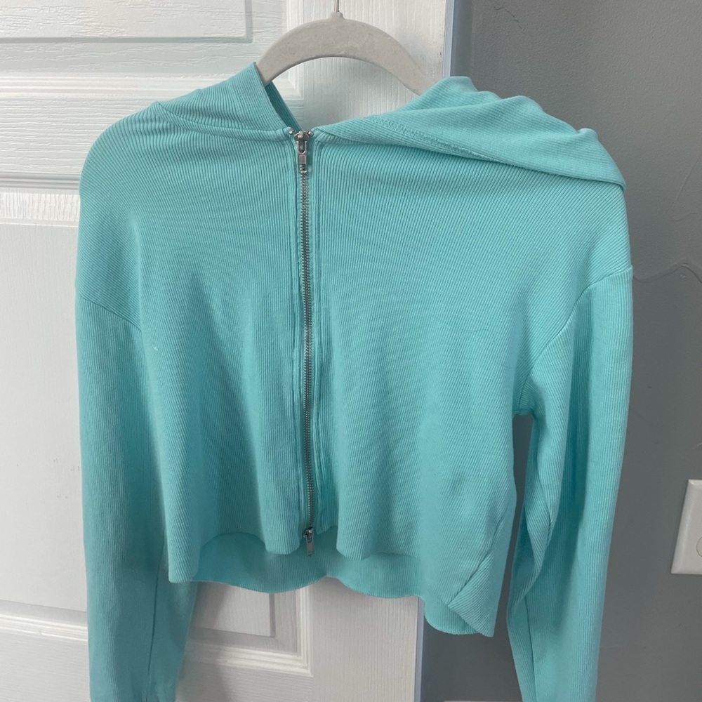 aqua pacsun cropped zip up